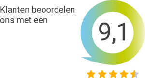 Klanten beoordelen ons met een 9,1